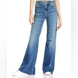 Good American Good Waist Palazzo Jeans Size 2 / 26 High Rise Wide Leg Stretch